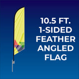10.5ft. Single-Sided Feather Angled Flag Package