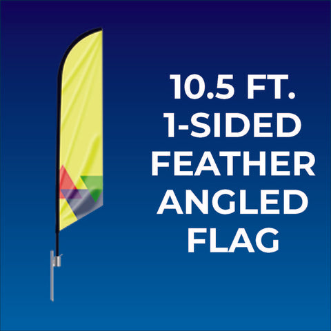 10.5ft. Single-Sided Feather Angled Flag Package