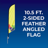 10.5ft. Double-Sided Feather Angled Flag Package