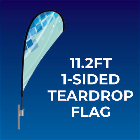 11ft. Single-Sided Teardrop Flag Package