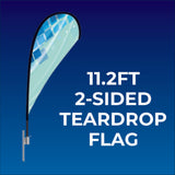 11ft. Double-Sided Teardrop Flag Package