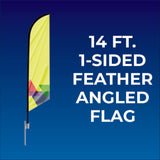 14ft. Single-Sided Feather Angled Flag Package