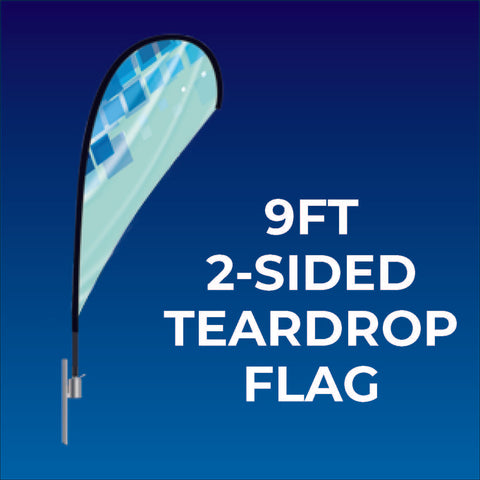 9ft. Double-Sided Teardrop Flag Package