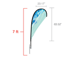 7ft. Double-Sided Teardrop Flag Package