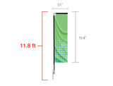 11.8ft. Double-Sided Rectangle Flag Package