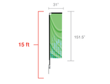 15ft. Double-Sided Rectangle Flag Package