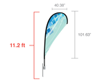 11ft. Double-Sided Teardrop Flag Package