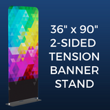 36" x 90" 2-Sided Tension Banner Stand Package