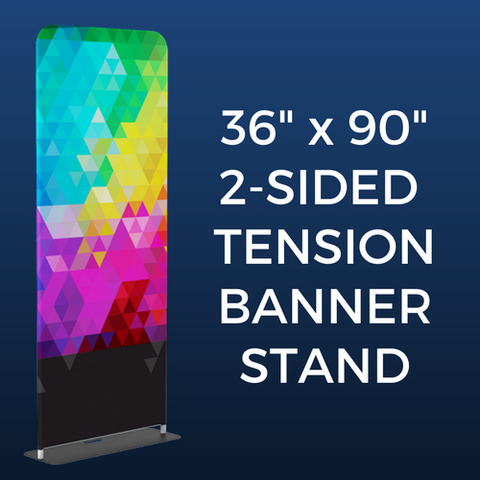 36" x 90" 2-Sided Tension Banner Stand Package