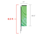 8 ft. Single-Sided Rectangle Flag Package