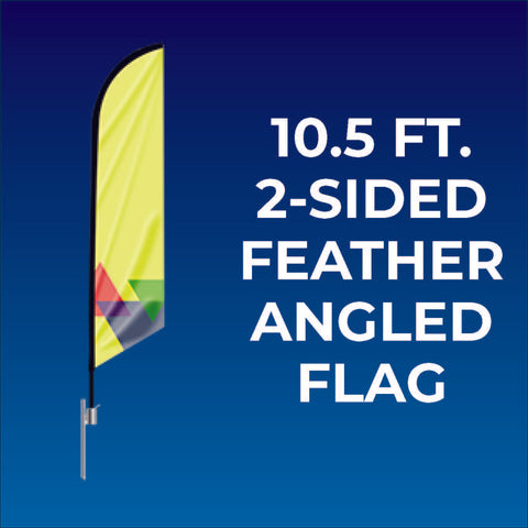 10.5ft. Double-Sided Feather Angled Flag Package