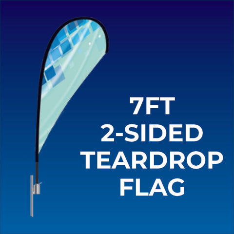 7ft. Double-Sided Teardrop Flag Package