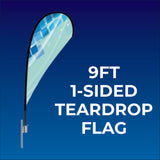 9ft. Single-Sided Teardrop Flag Package