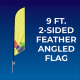 9ft. Double-Sided Feather Angled Flag