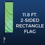 11.8ft. Double-Sided Rectangle Flag Package