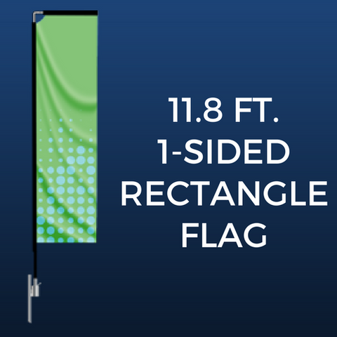 11.8ft. Single-Sided Rectangle Flag Package