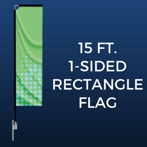15ft. Single-Sided Rectangle Flag Package