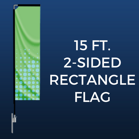 15ft. Double-Sided Rectangle Flag Package