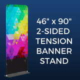 46" x 90" 2-Sided Tension Banner Stand Package