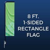 8 ft. Single-Sided Rectangle Flag Package