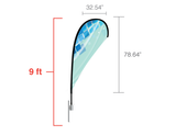 9ft. Double-Sided Teardrop Flag Package